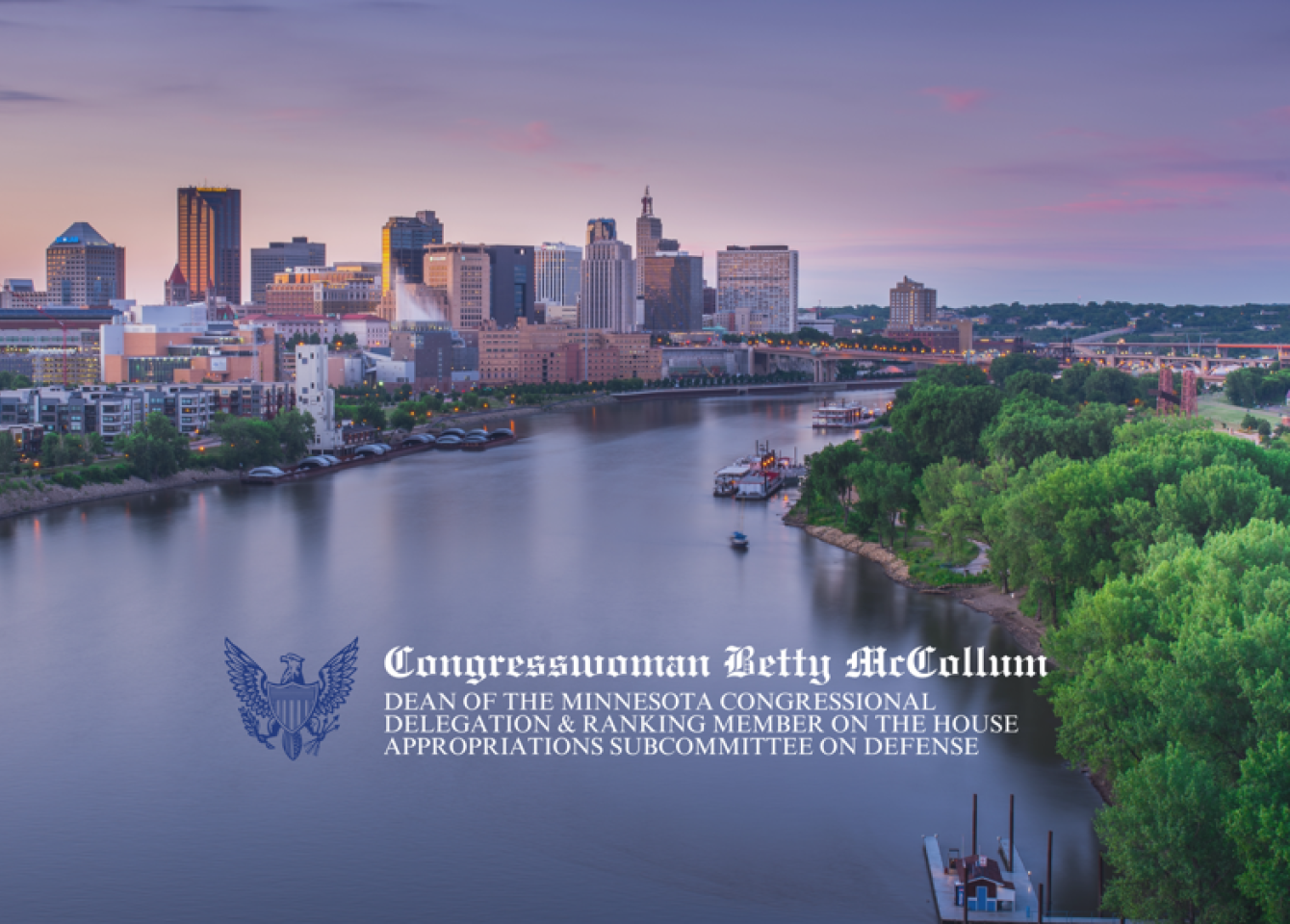 Saint Paul Downtown With Banner
